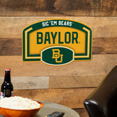 Baylor University USA Embossed Steel Wall Sign, 11" x 17" - Collegiate Home