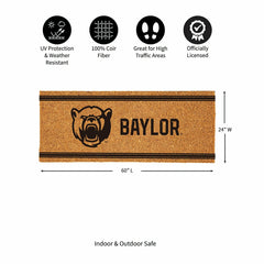 Baylor University Extra Large One Color Coir Mat, 60"x24" - Collegiate