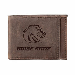 Front Pocket Wallet w/ RFID Blocking, Boise State University, Brown - Collegiate Home