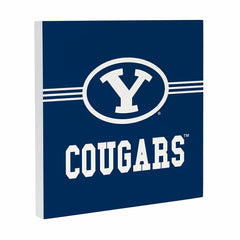 Brigham Young University Wood Wall Sign, 12x12 - Collegiate Home