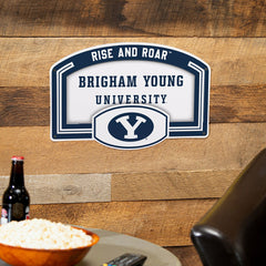 Brigham Young University USA Embossed Steel Wall Sign, 11" x 17" - Collegiate Home