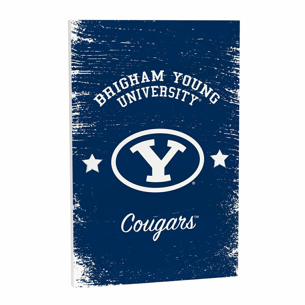 Brigham Young University Wood Wall Sign, 16x24 - Collegiate Home