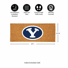 Brigham Young University Extra Large Full Color Coir Mat, 60"x24" - Collegiate