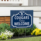 Brigham Young University Coroplast Yard Sign, "Fans Welcome" - Collegiate Home