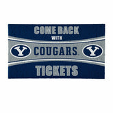 28" x 16" PVC Trapper Mat, Come Back with Tickets, Brigham Young Unive - Collegiate