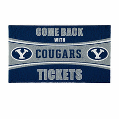 28" x 16" PVC Trapper Mat, Come Back with Tickets, Brigham Young Unive - Collegiate