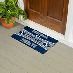 28" x 16" PVC Trapper Mat, Come Back with Tickets, Brigham Young Unive - Collegiate
