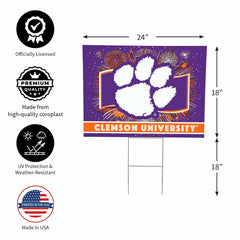Clemson University Yard Sign, Patriotic - Collegiate Home