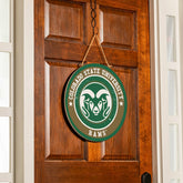 Colorado State University Round Door Décor with Hanging Rope, 18x18 - Collegiate Home