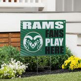 Colorado State University Coroplast Yard Sign "Fans Play Here" - Collegiate Home