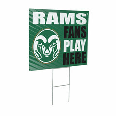 Colorado State University Coroplast Yard Sign "Fans Play Here" - Collegiate Home