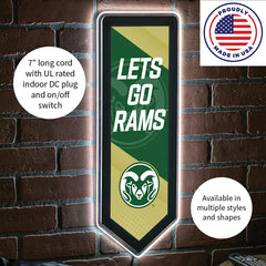 LED Wall Decor, Pennant, Colorado State University - Collegiate Home
