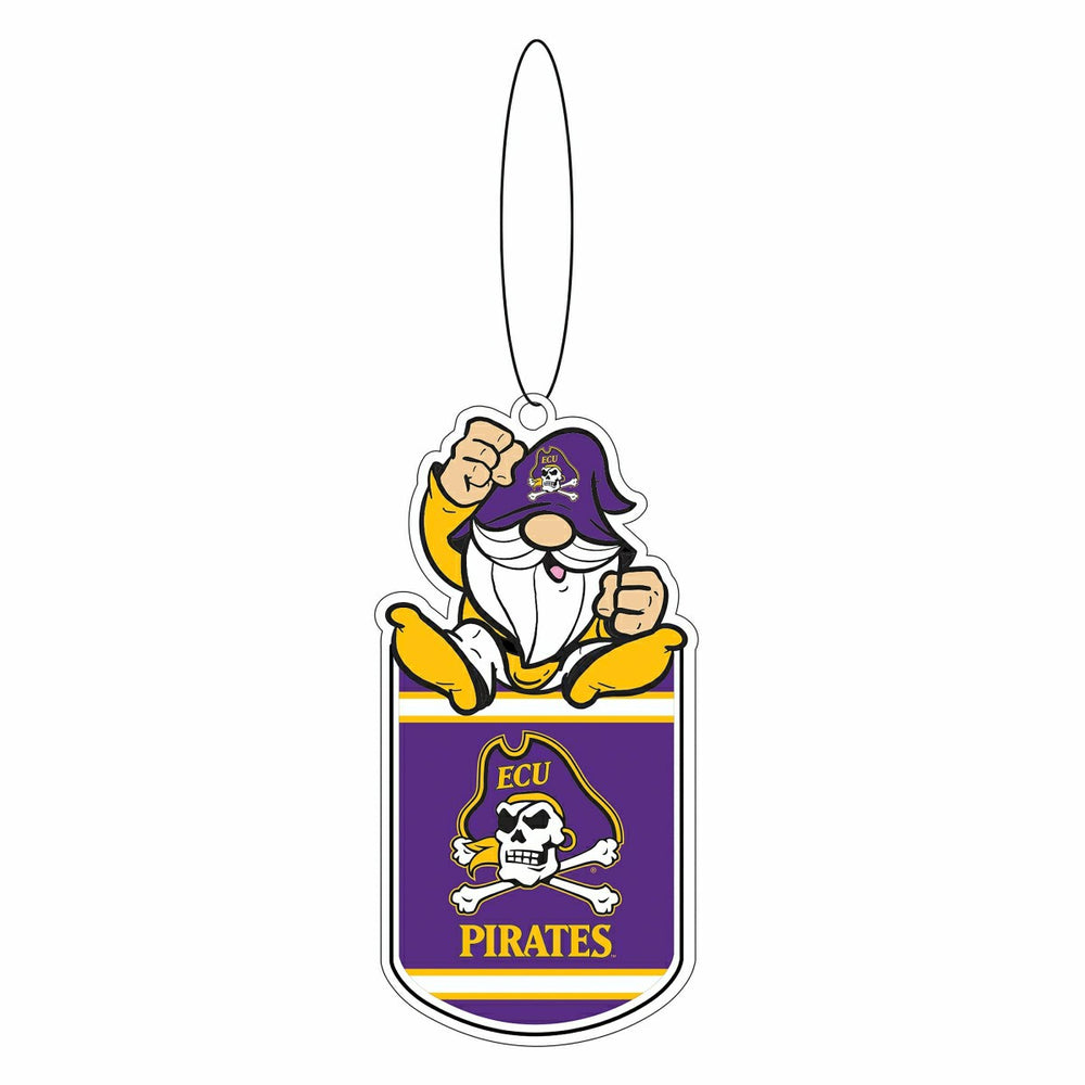 East Carolina University Gift Tag Ornament, Gnome Fan - Collegiate Home