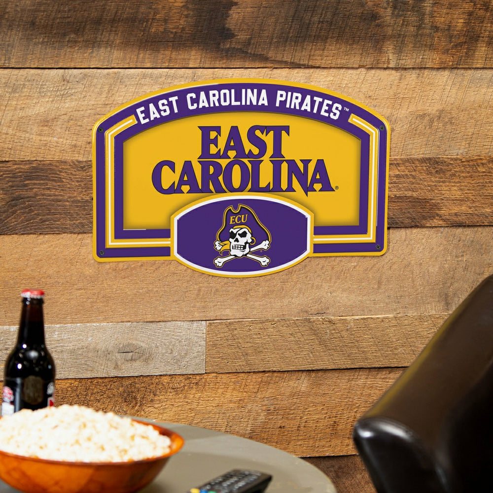 East Carolina University USA Embossed Steel Wall Sign, 11" x 17" - Collegiate Home