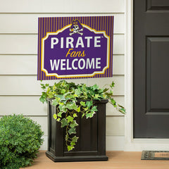 East Carolina University Coroplast Yard Sign, "Fans Welcome" - Collegiate Home