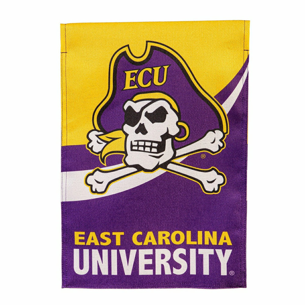 East Carolina University Burlap Flag GDN Size - Collegiate Home