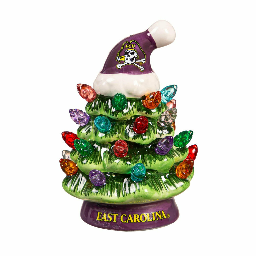 4" Mini LED Tabletop Christmas Tree, Set of 2, East Carolina Universit - Collegiate Home