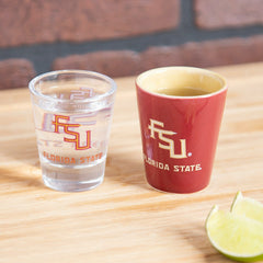 Florida State University 4-Piece Ceramic and Glass 2oz. Shot Glass Set - Collegiate Home