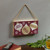 Florida State University Holiday Wood Wall Sign, 6x11 - Collegiate Home