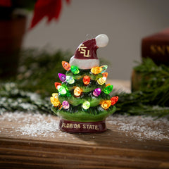 4" Mini LED Tabletop Christmas Tree, Set of 2, Florida State Universit - Collegiate Home