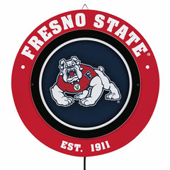 Fresno State, Metal Lite, Round - Collegiate