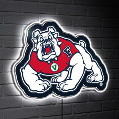 LED Wall Decor, Glazelite, College Mascot, Fresno State - Collegiate Home