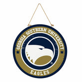 Georgia Southern University Round Door Décor with Hanging Rope, 18x18 - Collegiate Home