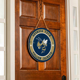 Georgia Tech Round Door Décor with Hanging Rope, 18x18 - Collegiate Home