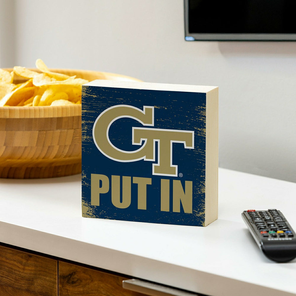 Georgia Tech Plock, Down Home Fans, 6x6 - Collegiate Home