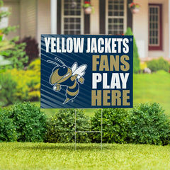 Georgia Tech Coroplast Yard Sign "Fans Play Here" - Collegiate Home