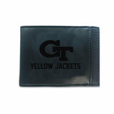 Front Pocket Wallet w/ RFID Blocking, Georgia Tech, Black - Collegiate Home