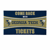 28" x 16" PVC Trapper Mat, Come Back with Tickets, Georgia Tech - Collegiate
