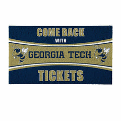 28" x 16" PVC Trapper Mat, Come Back with Tickets, Georgia Tech - Collegiate