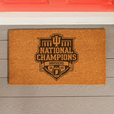 Indiana University, Div 1 Champs, Coir Mat, One Color - Collegiate