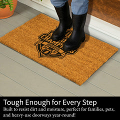 Indiana University, Div 1 Champs, Coir Mat, One Color - Collegiate