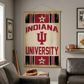 Indiana University, Canvas Wall Tapestry, Large, 54x36 - Collegiate Home