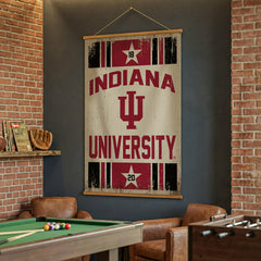 Indiana University, Canvas Wall Tapestry, Large, 54x36 - Collegiate Home
