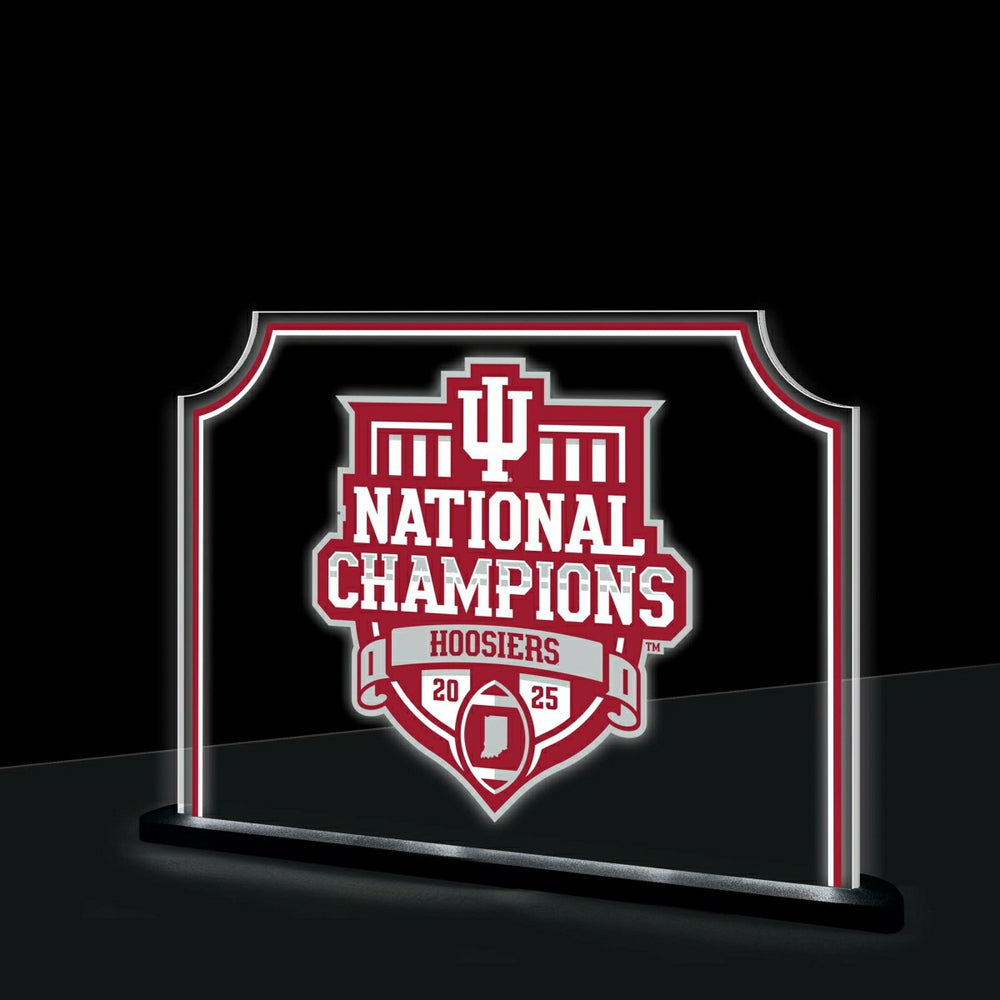 Indiana University, Div 1 Champs, Rectangle Desklite LED Décor - Collegiate Home