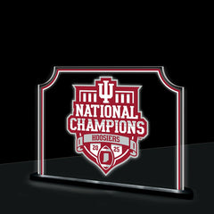 Indiana University, Div 1 Champs, Rectangle Desklite LED Décor - Collegiate Home