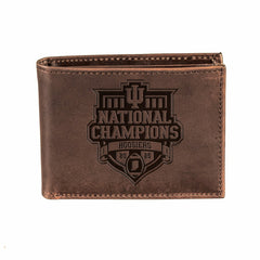Indiana University, Div 1 Champs, Wallet, Bi-fold, Brown - Collegiate Home