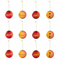 12pc Ornament Set, Iowa State - Collegiate Home