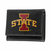 Iowa State University Black Tri-Fold Embroidered Wallet w/ RFID Blocki - Collegiate Home