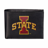 Iowa State University Black Bi-Fold Embroidered Wallet w/ RFID Blockin - Collegiate Home