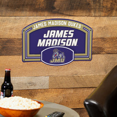 James Madison University USA Embossed Steel Wall Sign, 11" x 17" - Collegiate Home