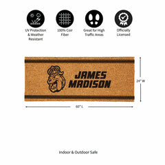 James Madison University Extra Large One Color Coir Mat, 60"x24" - Collegiate