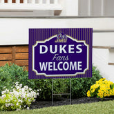 James Madison University Coroplast Yard Sign, "Fans Welcome" - Collegiate Home