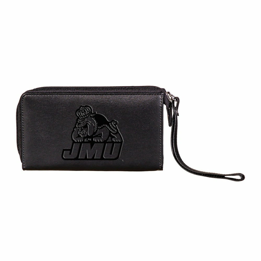 Wristlet Wallet, Black, James Madison University - Collegiate Home