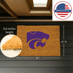 Coir Mat, 16"x28", Kansas State University - Collegiate