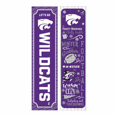 Kansas State University 46" Double Sided Leaner, Winter Seasonal - Collegiate Home