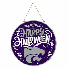 Kansas State University Halloween Round Door Décor with Hanging Rope, - Collegiate Home